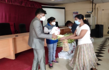 Distribution of dry rations and essential materials to the families in Galle